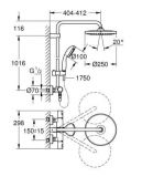 Kolumna prysznicowa Grohe Vitalio Start 250 z Termostatem Chrom 26816000 Grohe