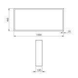 Konsola Marmurowa Fume Mat 100x46x12 Elita