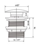 Korek Umywalkowy Klik-Klak White HG 168413 Elita