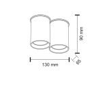 Lampa sufitowa Arida Czarny 1112 Shilo