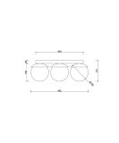 Lampa Sufitowa KUUL B Czarny KLB32000 Ummo