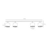 Lampa Sufitowa Plafon Bot 2x2 White 1046PL_L1 Aldex