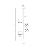 Lampa Sufitowa Plafon Bot 4 White Pionowy 1046PL_L2 Aldex
