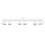 Lampa Sufitowa Plafon Bot 6 3x2 White 1046PL_K Aldex