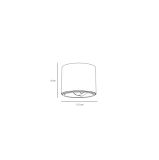Lampa Sufitowa Plafon Bot Black  1047PL_G Aldex