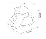 Lampa Sufitowa Yakumo Biały 7805 Shilo