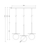 Lampa Wisząca Borra B 3L Złoty BRB331PL Ummo