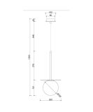 Lampa Wisząca Borra B Złoty BRB131P0 Ummo