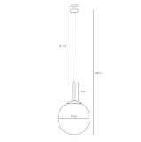Lampa Wisząca Bosso Grande 50 Black 1087XXL1 Aldex