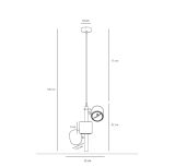 Lampa Wisząca Bot 3 White 1046E Aldex