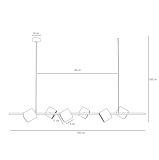 Lampa Wisząca Bot 6 Black 1047K Aldex