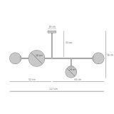 Lampa Wisząca Dione 4 Gold 1092PL_L30 Aldex
