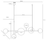 Lampa Wisząca Dione 6 White 1092K Aldex