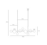 Lampa Wisząca Dione 9 Black 1092N1 Aldex