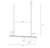 Lampa Wisząca Garda 4 Black 1099L1 Aldex