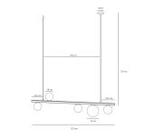 Lampa Wisząca Garda 5 Black 1099F1 Aldex