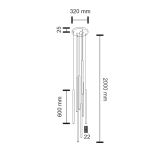 Lampa Wisząca Kosame Czarny 7856 Shilo