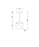 Lampa Wisząca KUUL F Burgundowy KLF141P0 Ummo