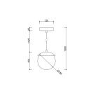 Lampa Wisząca KUUL F Czarny KLF122P0 Ummo