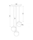 Lampa Wisząca KUUL F3 Biały KLF311P3 Ummo