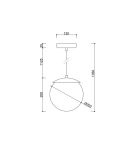 Lampa Wisząca KUUL G Czarny KLG122P0 Ummo