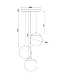 Lampa Wisząca KUUL G3 Czarny KLG322P3 Ummo