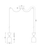 Lampa Wisząca Supuru 2 Biały SUM211P2 Ummo