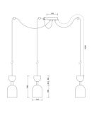 Lampa Wisząca Supuru 3 Biały SUM331P2 Ummo