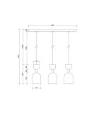 Lampa Wisząca Supuru 3L Czarny SUL332P0 Ummo