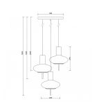 Lampa Wisząca Torni A 3P Czarny TOP322P3 Ummo