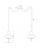 Lampa Wisząca Torni A2 Czarny TOM222P2 Ummo