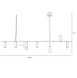 Lampa Wisząca Trevo 7 All White 1104T Aldex