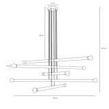 Lampa Wisząca Tubo 10 Chrome 1072M4 Aldex