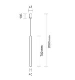 Lampa wisząca Yabu Biały 7573 Shilo