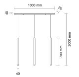 Lampa wisząca Yabu Biały 7574 Shilo