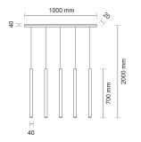 Lampa Wisząca Yabu Biały 7575 Shilo