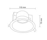 Lampa wpuszczana Kami Czarny 3326 Shilo