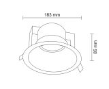 Lampa wpuszczana Kami Czarny 3327 Shilo