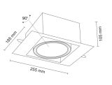 Lampa wpuszczana Muko Biały 7346 Shilo
