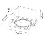 Lampa wpuszczana Muko Czarny 3311 Shilo
