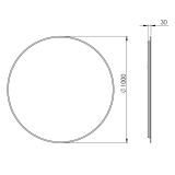 Lustro LED Sharon round 100 Black matt 168123 Elita