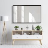 Lustro z podświetleniem LED Ambiente barwa neutralna czarna rama 100x60 Ruke
