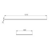 Matowy Blat Marmurowy Fume 120x46x1,5 Elita