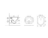 Miska WC Wisząca NOX 2.0 SuperFlush 53x36 + Deska Wolnopadająca Slim ABD02 Emporia