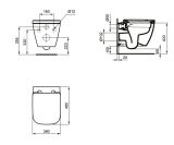 Miska Wisząca I.life S Rimless + Deska Wolnoopadająca T459201+T473701 Ideal Standard