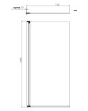Parawan Kenton Chrom 140x70 MP75CRTR Omnires