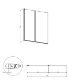 Parawan Kingston Czarny 150x120 XHE20BLTR Omnires