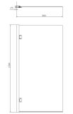 Parawan Waterloo Chrom 150x80 HMP80XCRTR Omnires