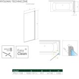 Parawan Nes 8 PNJ 100 Czarny Prawy Frame Nes 8 10061100-54-56R Radaway