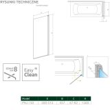 Parawan Nes 8 PNJ 50 Czarny Prawy Frame Nes 8 10061050-54-56R Radaway